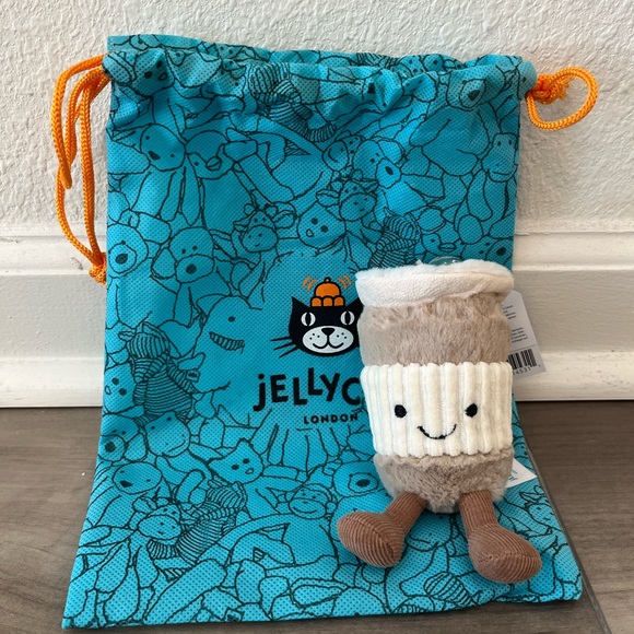 Jellycat Amuseable Coffee-To-Go Bag Charm With Dust Bag 100